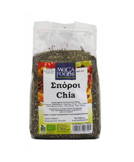 Σπόροι Chia BIO 350gr MEGA FOODS