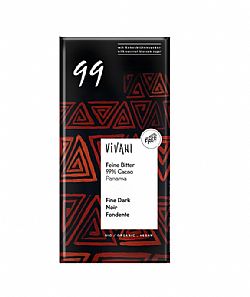 Σοκολάτα Μαύρη 99% κακάο BIO 80γρ VIVANI