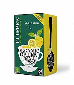 Βιολογικό Πράσινο Τσάι με Λεμόνι 40γρ CLIPPER