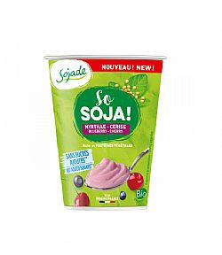 Επιδόρπιο Γιαουρτιού Σόγιας Κεράσι -Μύρτιλο χ/ζ 400gr SOJADE