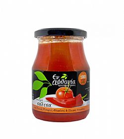 Σάλτσα από γλυκιές πιπεριές Φλωρίνης & τομάτες 330 γρ Εν Αφθονία