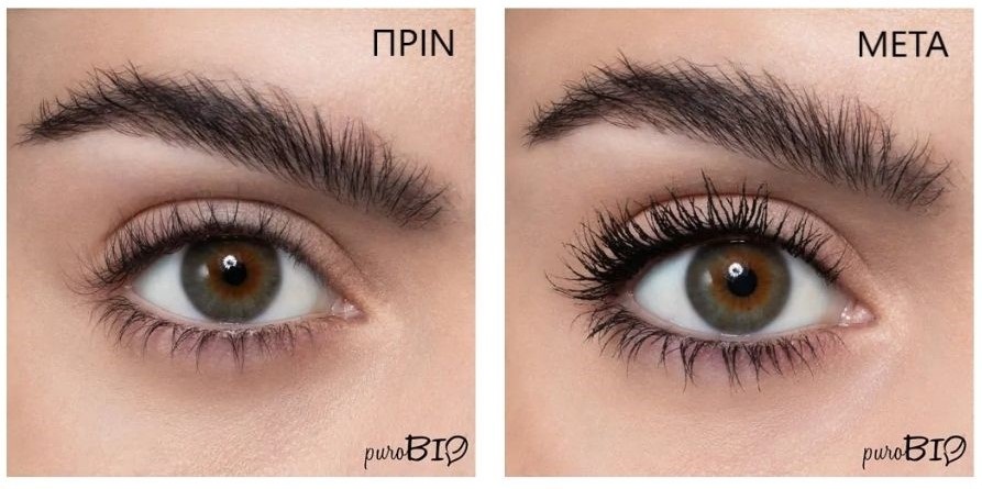 Βιολογική μάσκαρα μαύρου χρώματος για βλεφαρίδες με όγκο - 11ml PURO BIO