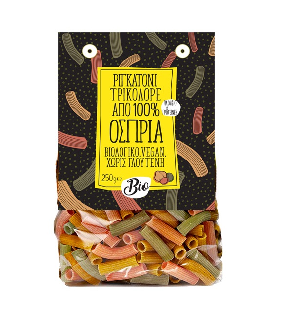 Ριγκατόνι Τρικολόρε από 3 Όσπρια BIO 250γρ GREENBAY