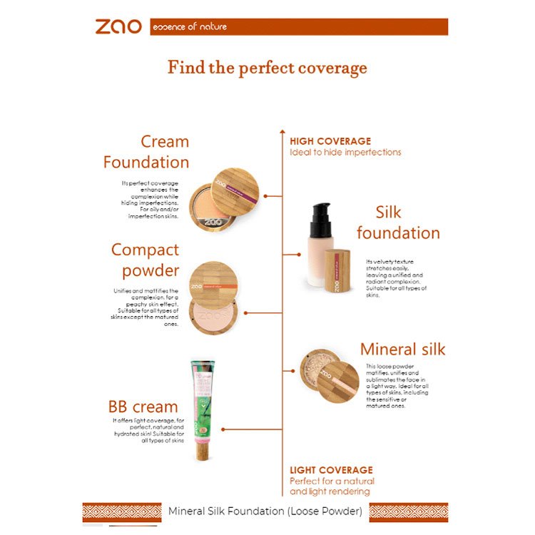 Βιολογικό make up σε σκόνη σε 6 αποχρώσεις- 13.5g ΖΑΟ ORGANIC MAKE UP