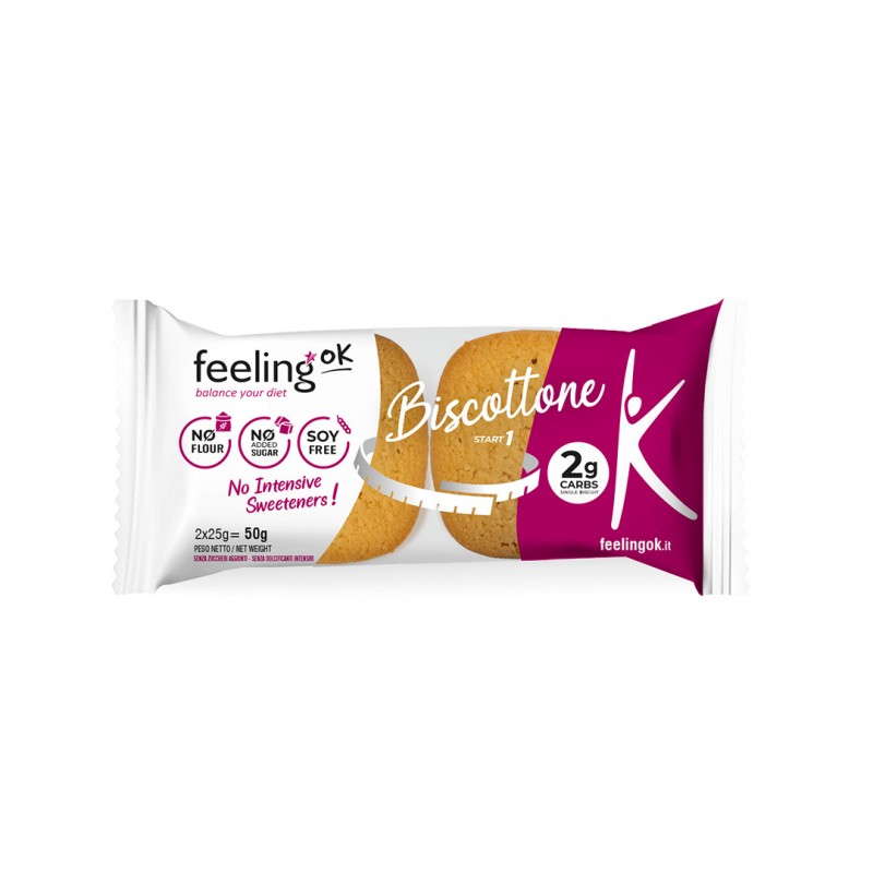 Μπισκότα με καρύδα Biscottone LowCarb FeelingOk (2x25g)