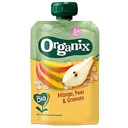 Βιολογικός Πολτός Μάνγκο, Αχλάδι & Γκρανόλα +6μ 100γρ ORGANIX