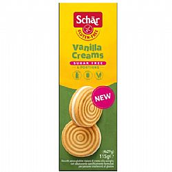 Μπισκότα με γέμιση Βανίλιας χωρίς γλουτένη/ζάχαρη 115g SCHAR