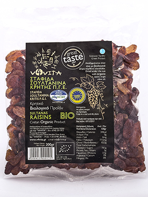 Σταφίδα Σουλτανίνα BIO Κορινθιακή V4VITA